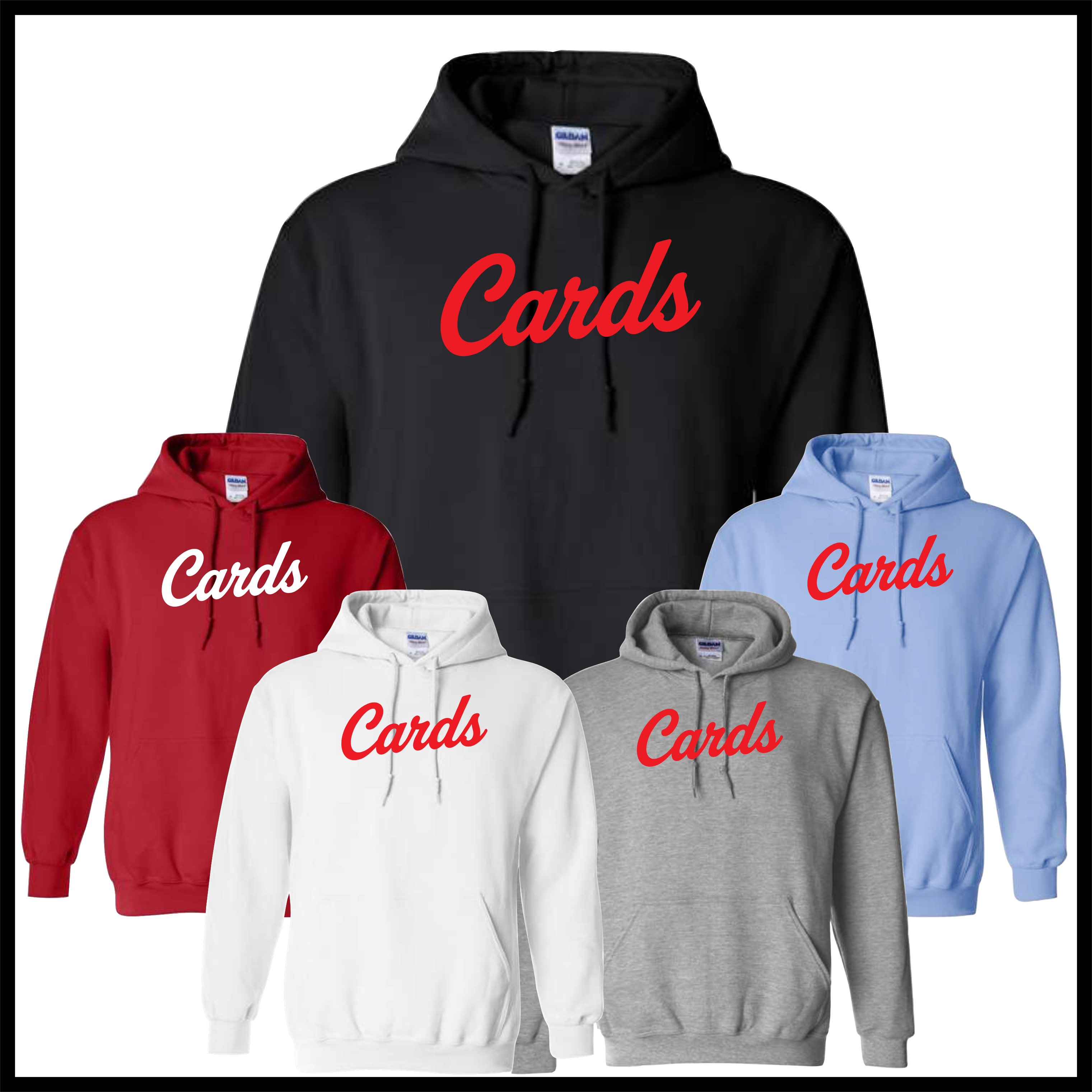 Harmony Grove Script Cards Cotton Blend Hoodie Sweatshirt