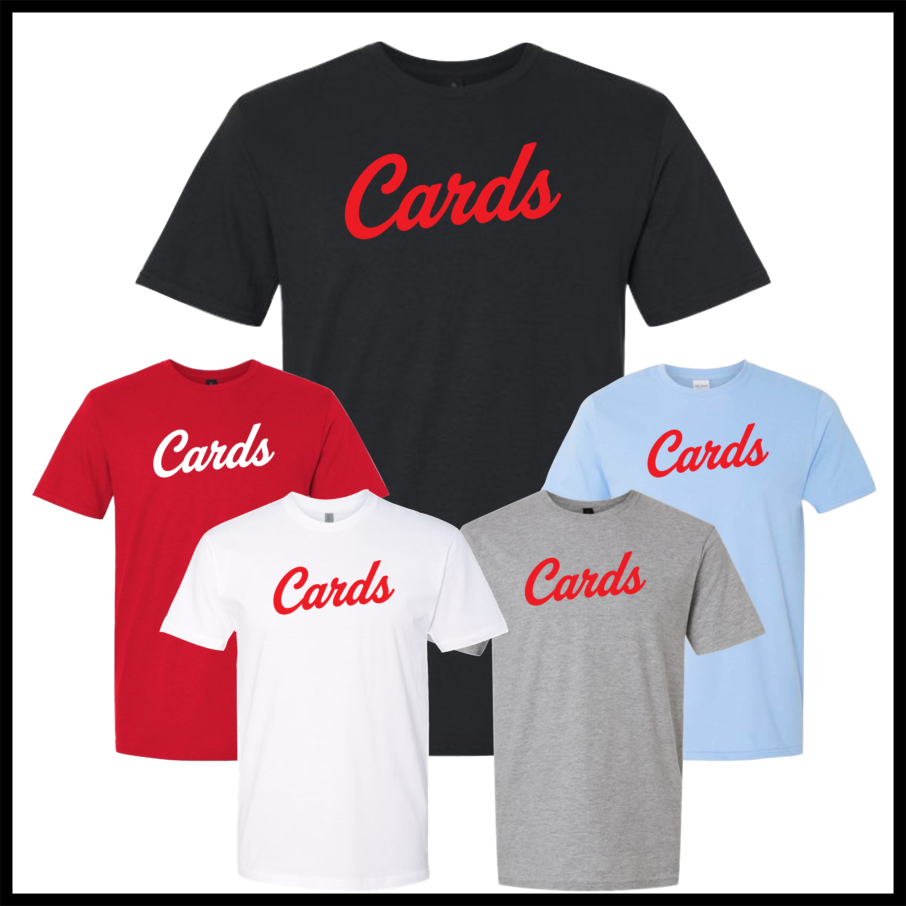 Harmony Grove Script Cards Short Sleeve Ringspun Cotton T-Shirt