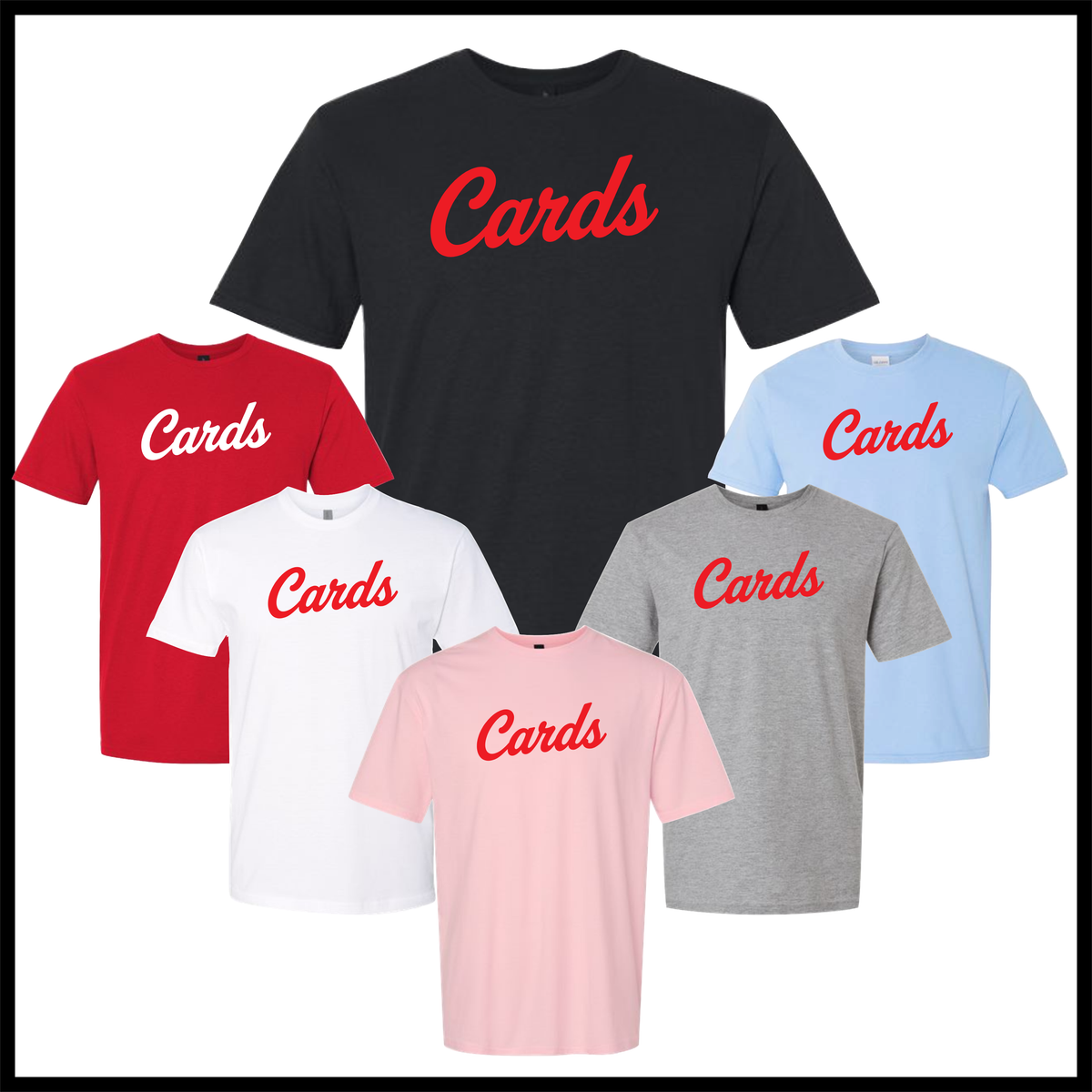 Harmony Grove Script Cards Short Sleeve Ringspun Cotton T-Shirt