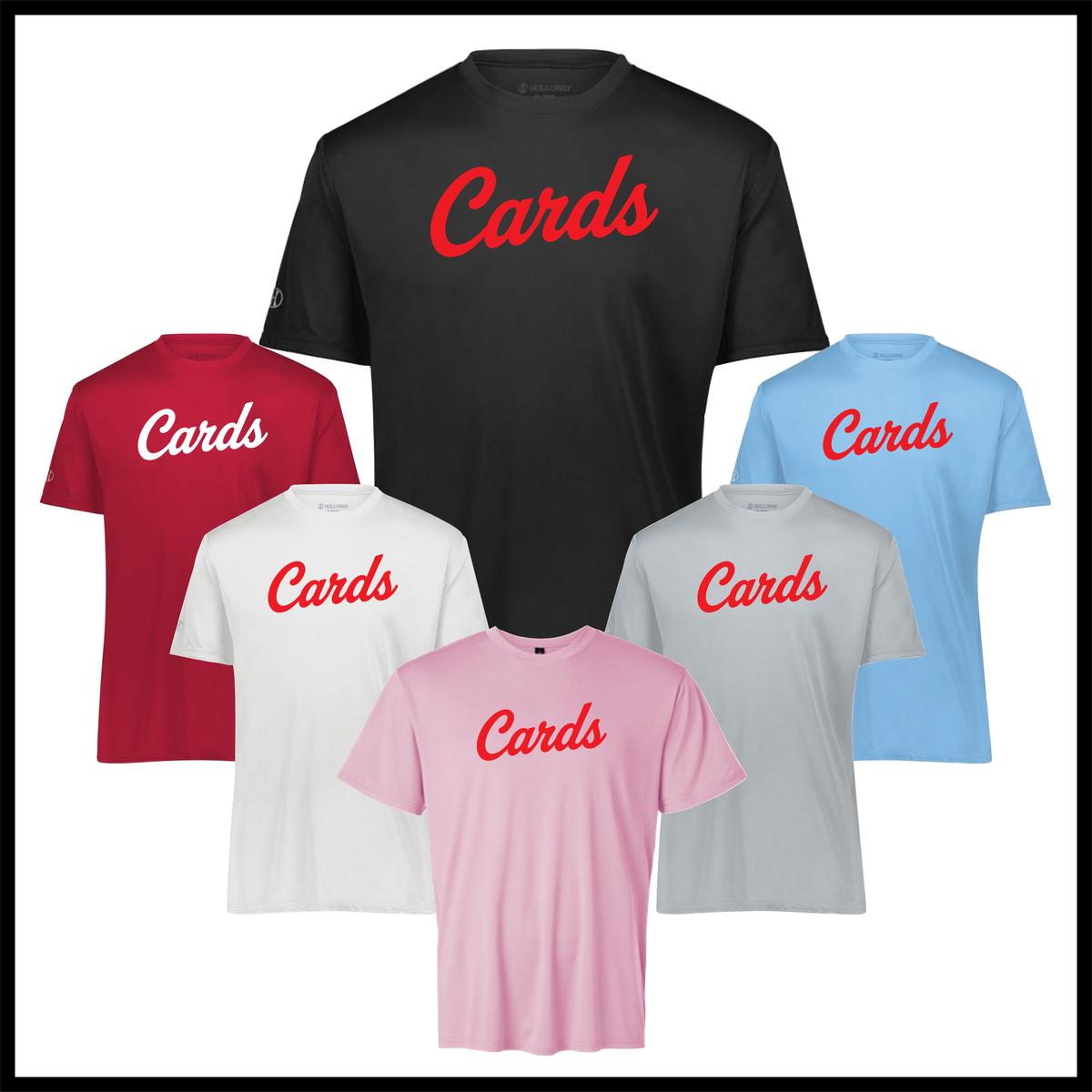 Harmony Grove Script Cards Short Sleeve 100% Poly Wicking T-Shirt