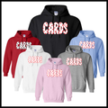 Harmony Grove Polka Dot Cards Cotton Blend Hoodie Sweatshirt