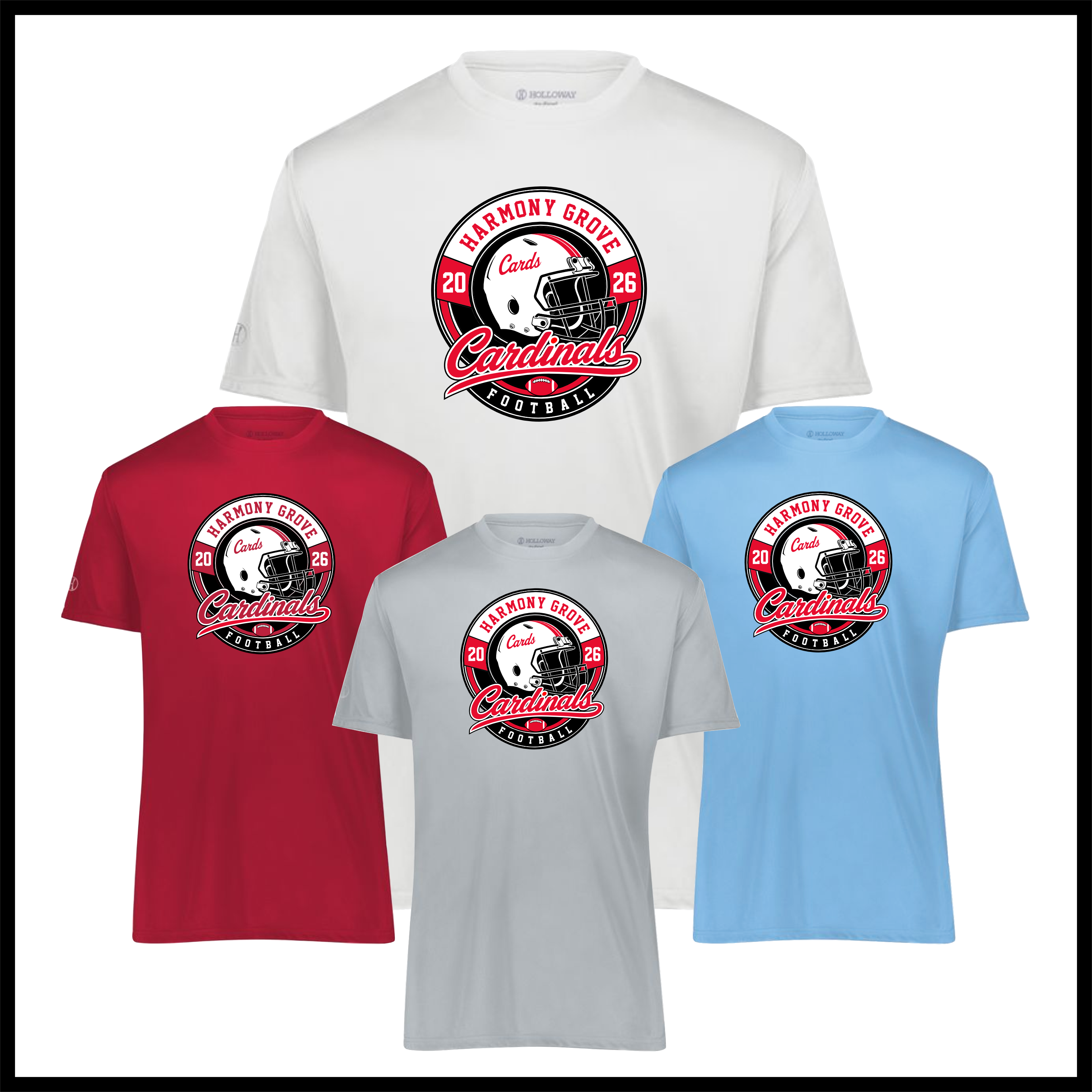 Harmony Grove Football Short Sleeve 100% Poly Wicking T-Shirt