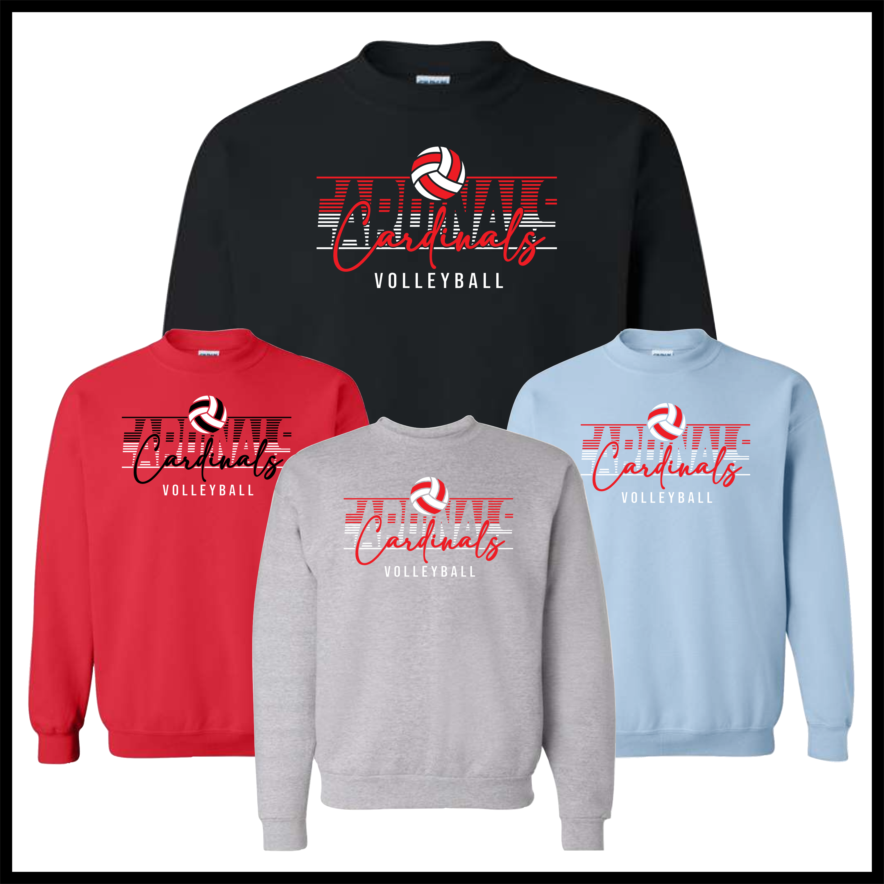 Harmony Grove Volleyball Cotton Blend Crewneck Sweatshirt