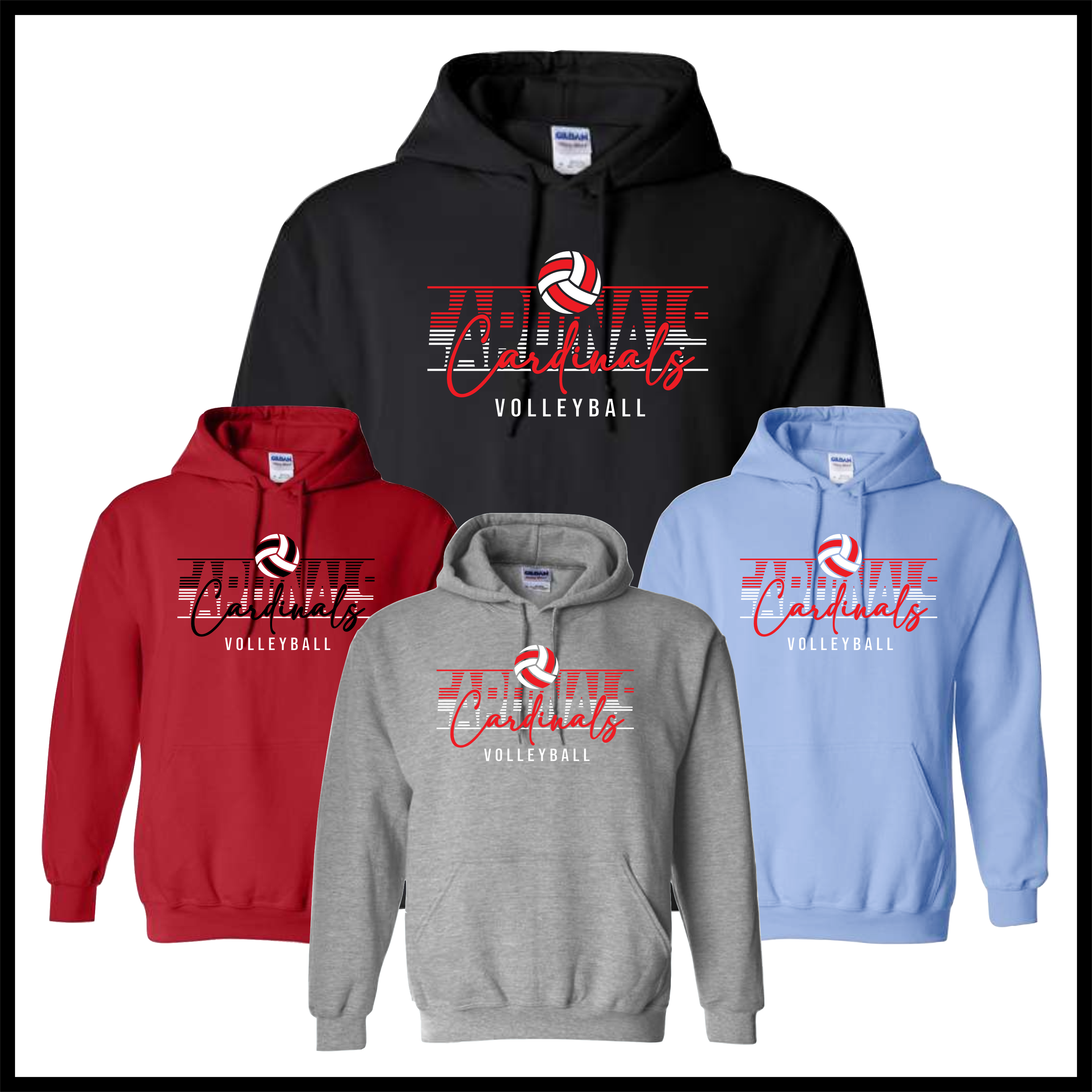 Harmony Grove Volleyball Cotton Blend Hoodie Sweatshirt
