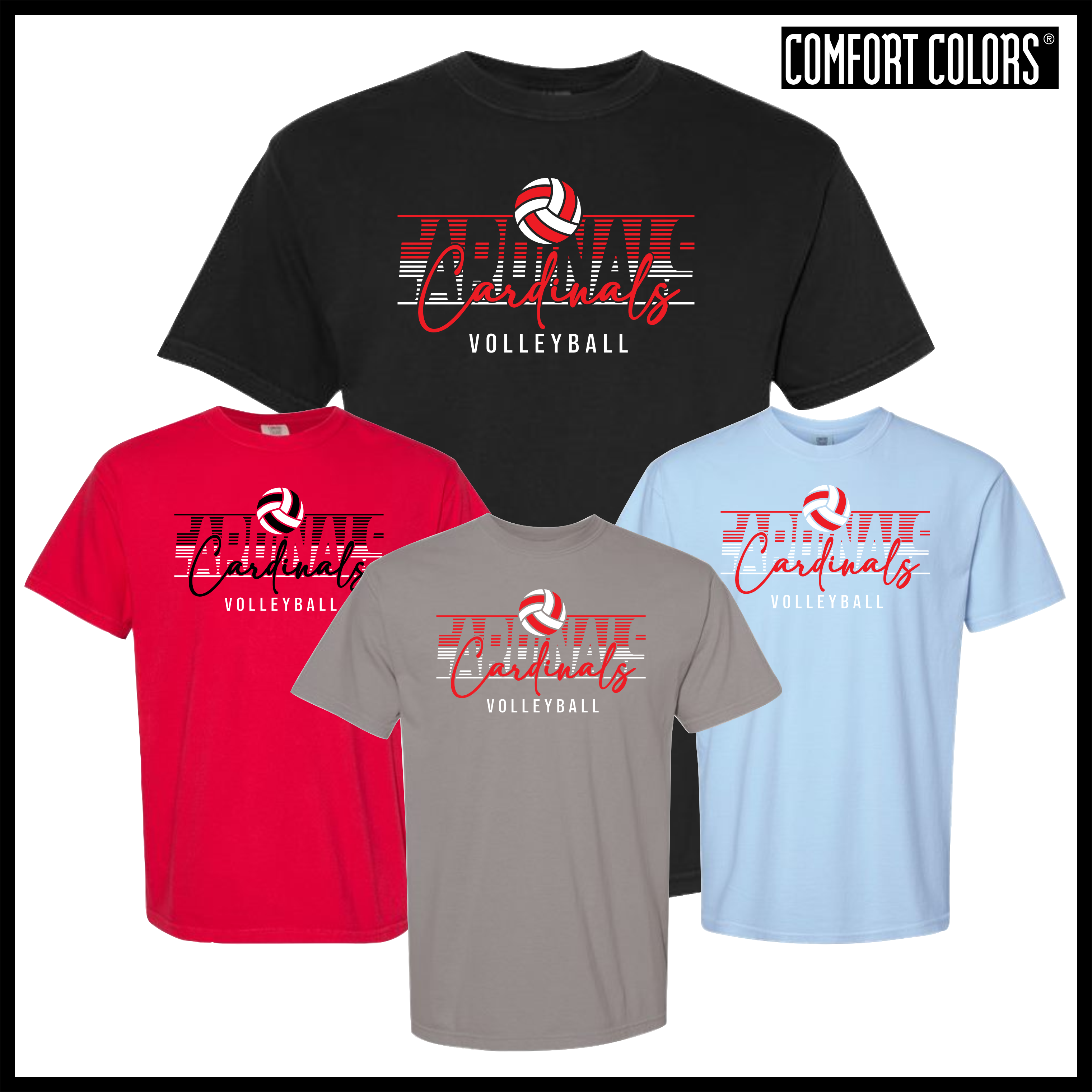Harmony Grove Volleyball Short Sleeve Comfort Colors Cotton T-Shirt