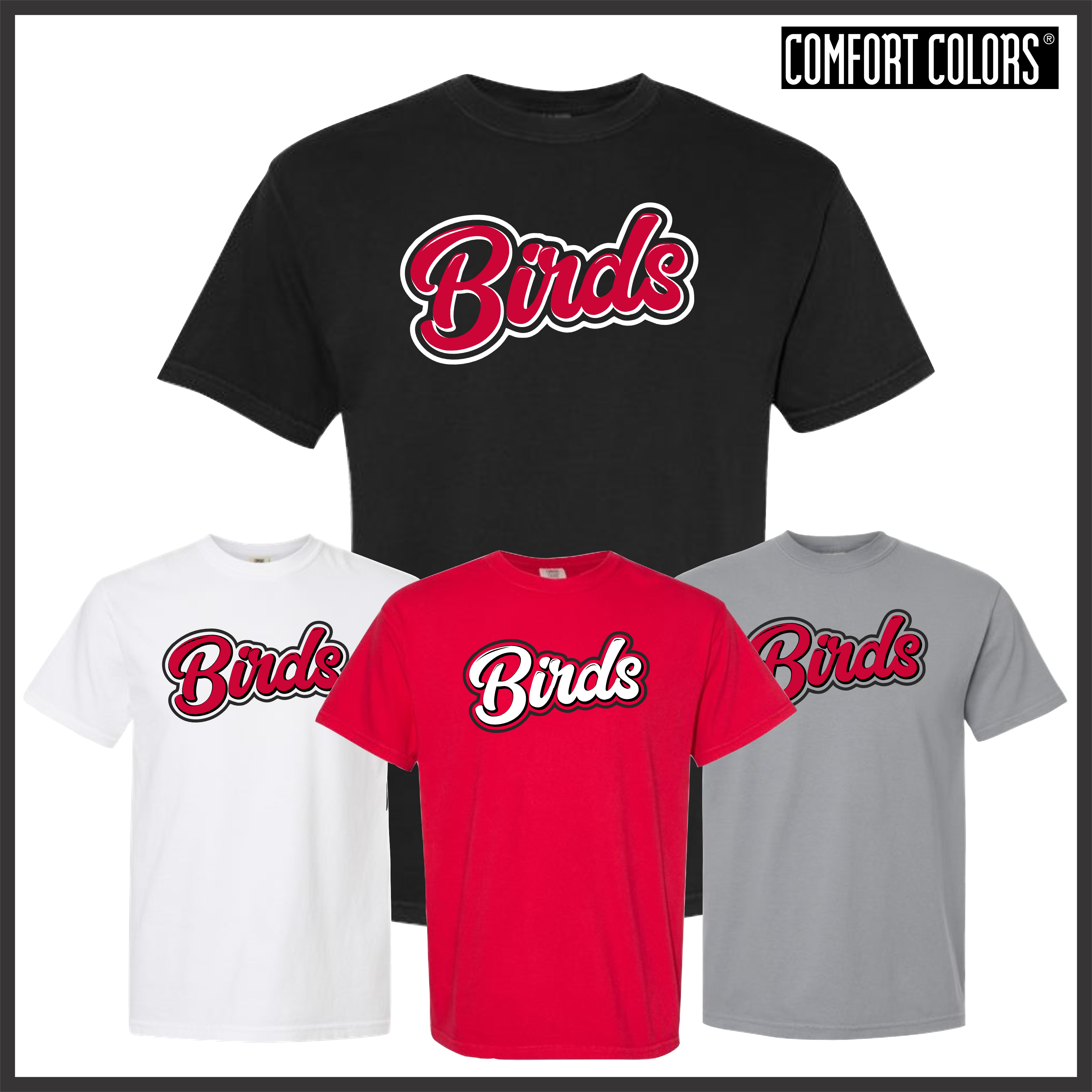 Harmony Grove Birds Short Sleeve Comfort Colors T-Shirt