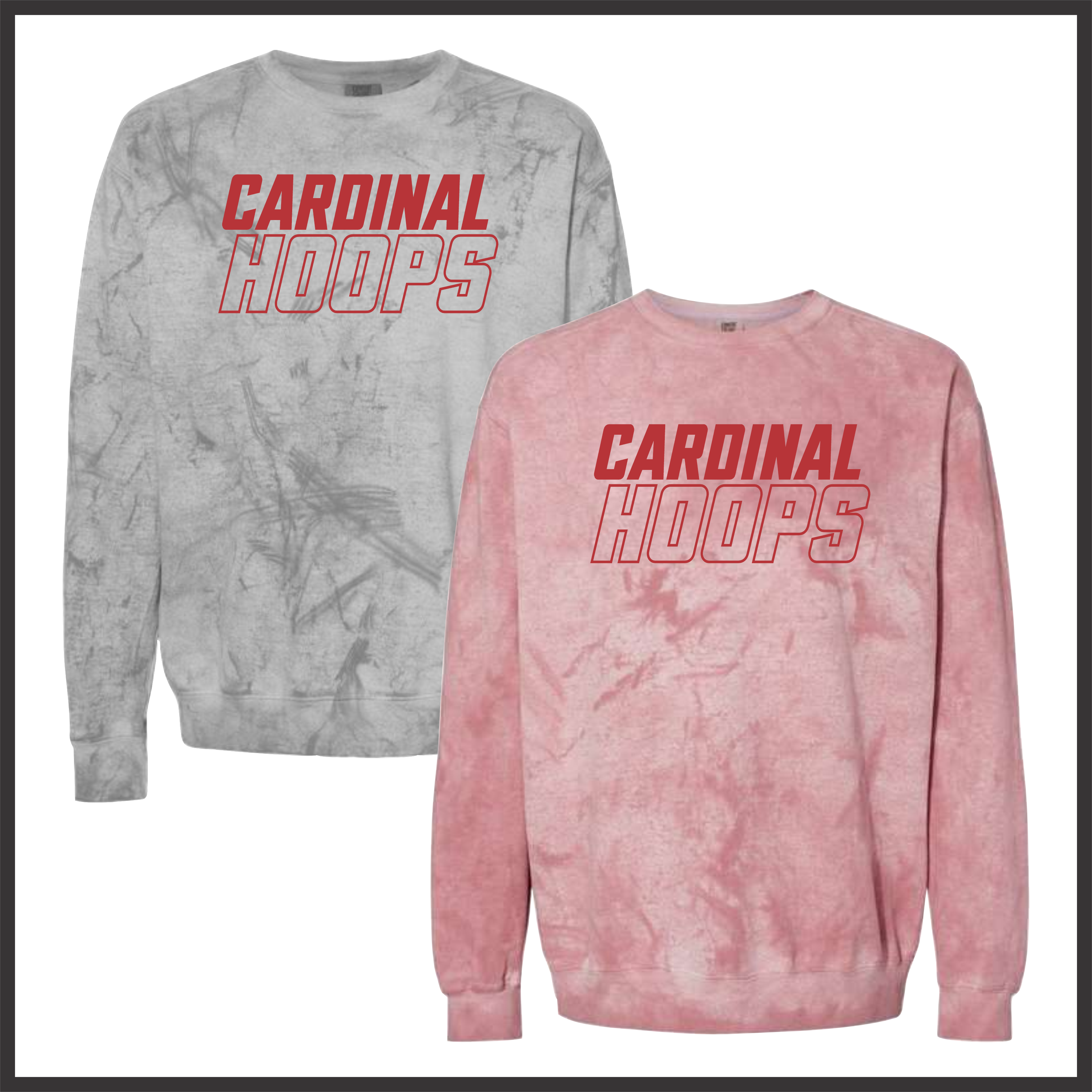 Harmony Grove Cardinal Hoops Comfort Colors Colorblast Crewneck Sweatshirt