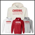 Harmony Grove Cardinal Hoops Cotton Blend Hoodie Sweatshirt