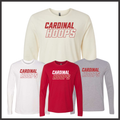 Harmony Grove Cardinal Hoops Long Sleeve Ringspun Cotton T-Shirt
