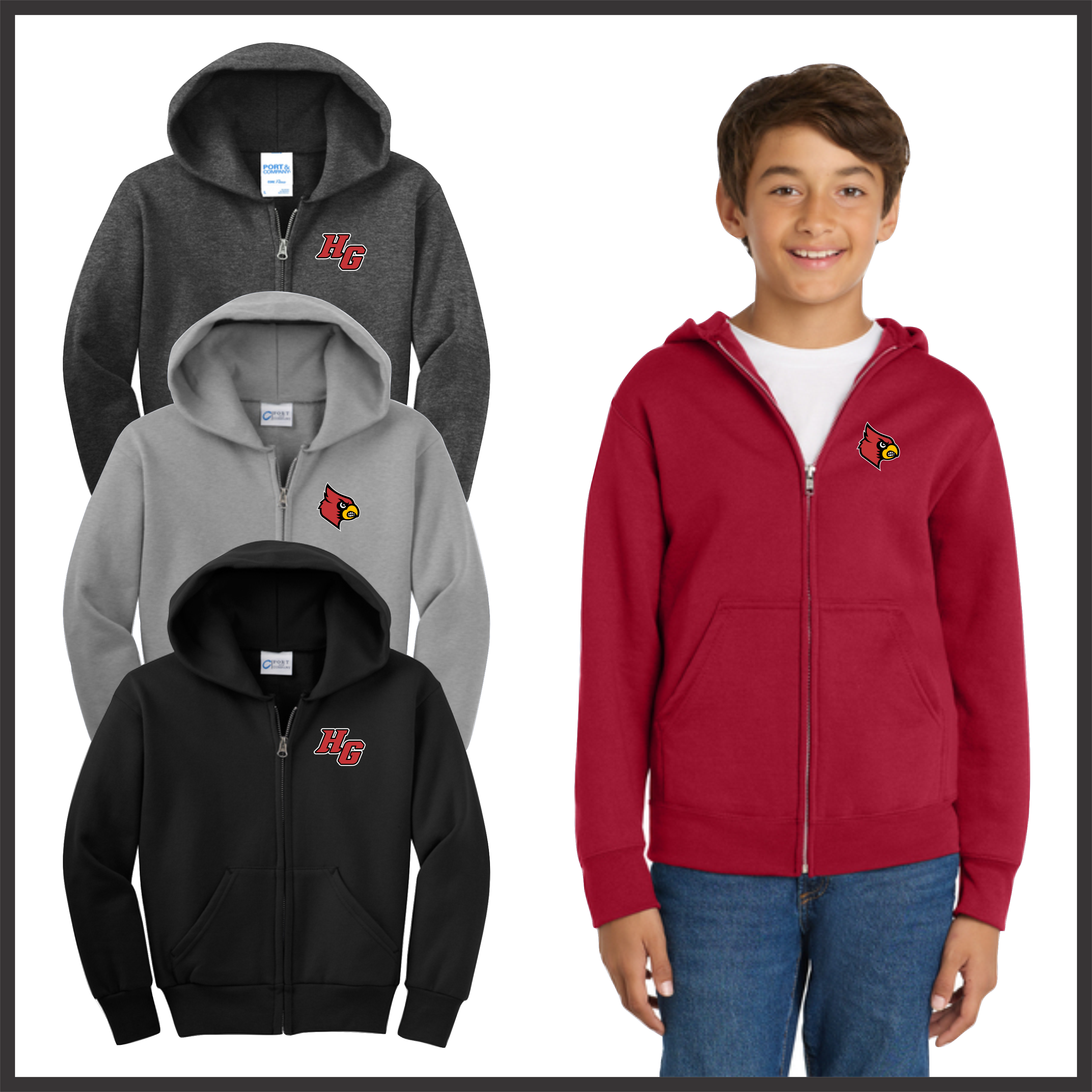 Harmony Grove Full Zip Hoodie Sweatshirt Jacket