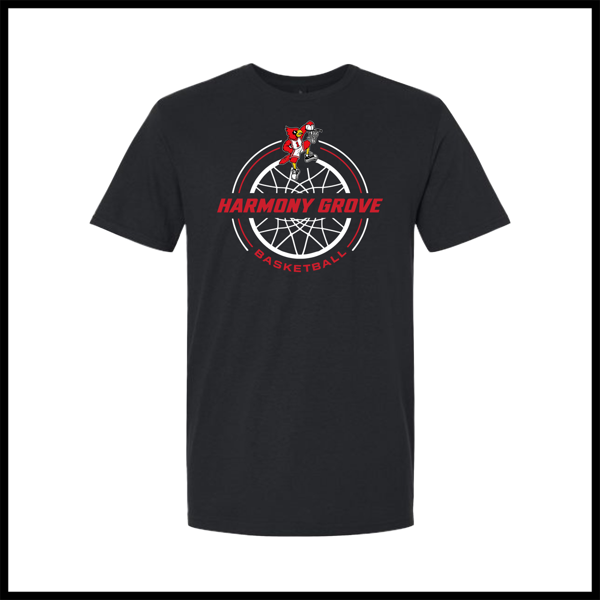 HGFCB26 Harmony Grove Basketball Short Sleeve Ringspun Cotton T-Shirt