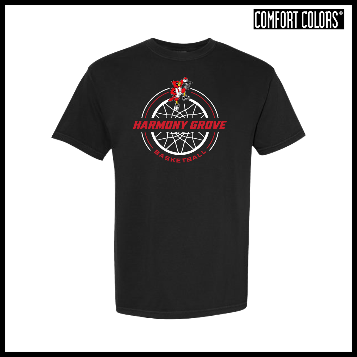 HGFCB26 Harmony Grove Basketball Short Sleeve Comfort Colors T-Shirt