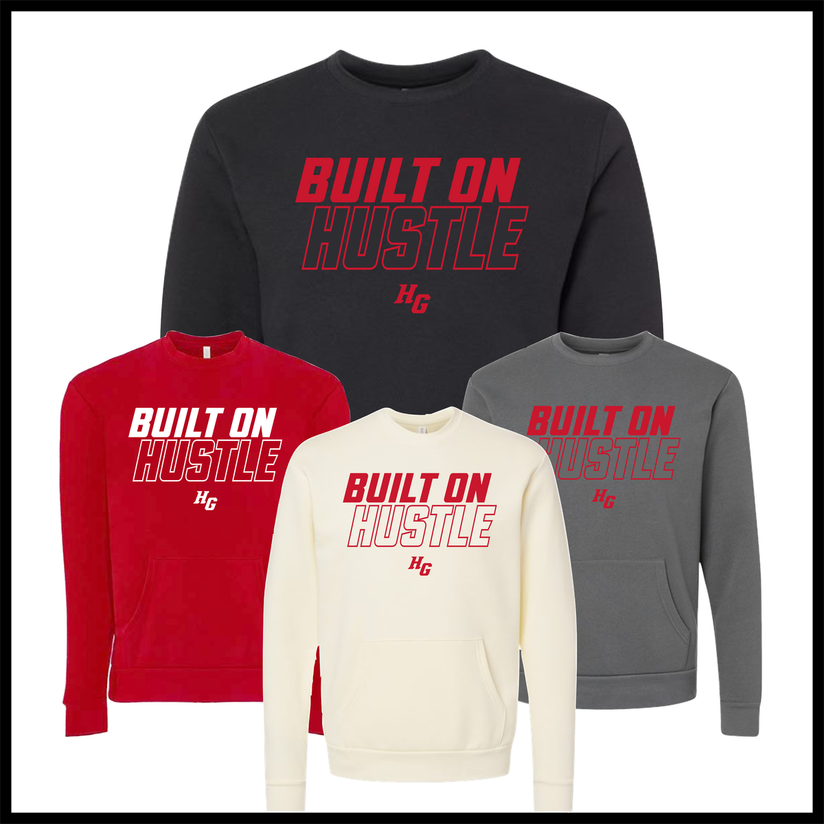 HGFCB26 Built On Hustle *POCKET* Crewneck Sweatshirt