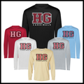 HGFCB26 Checkered HG Long Sleeve 100% Poly Wicking T-Shirt