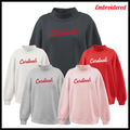 HGFCB26 Cardinals Embroidered Mockneck Sweatshirt