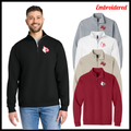 HGFCB26 Embroidered 1/4 Zip Cotton Blend Sweatshirt