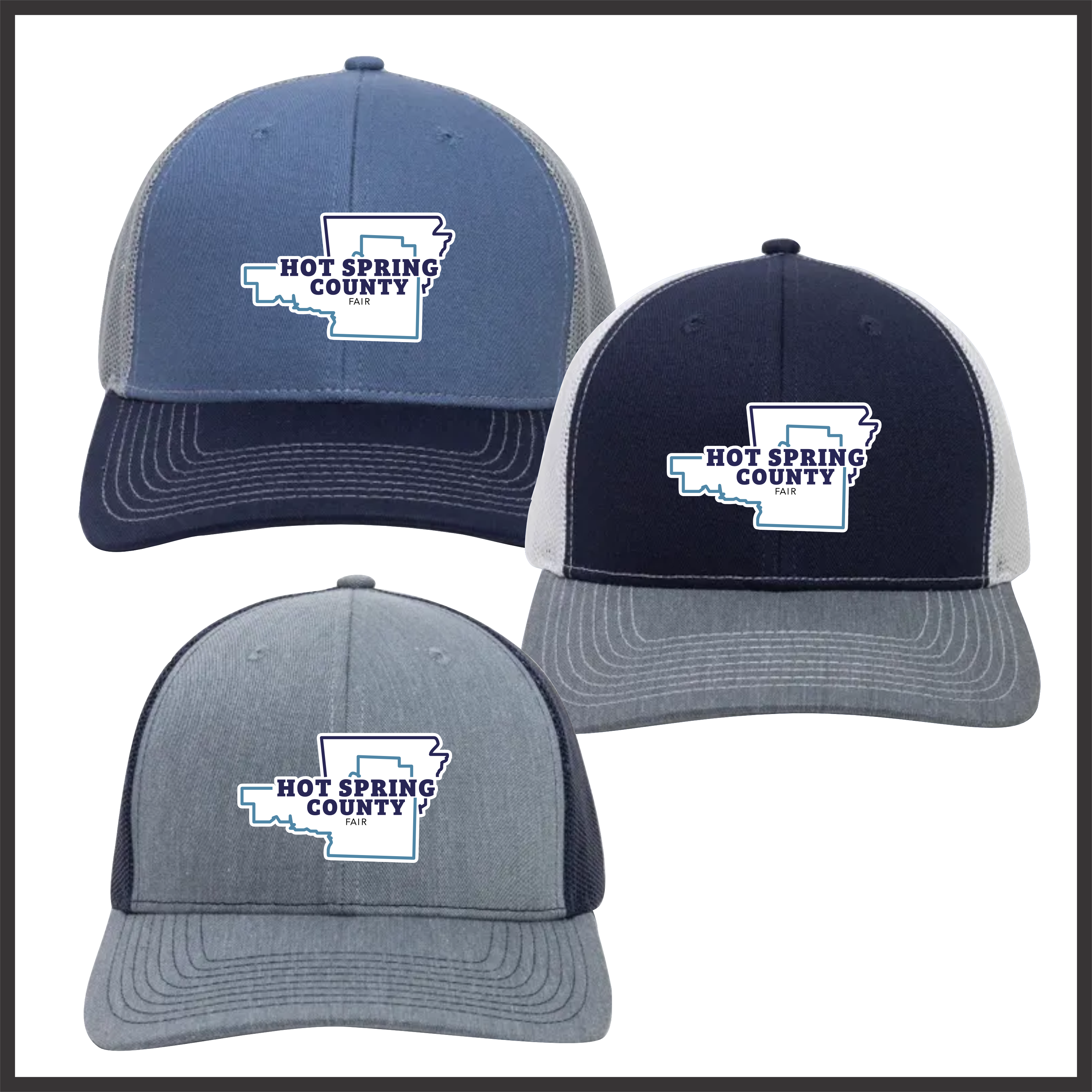 Hot Spring County Fair Snapback Trucker Hat *EMBROIDERED*