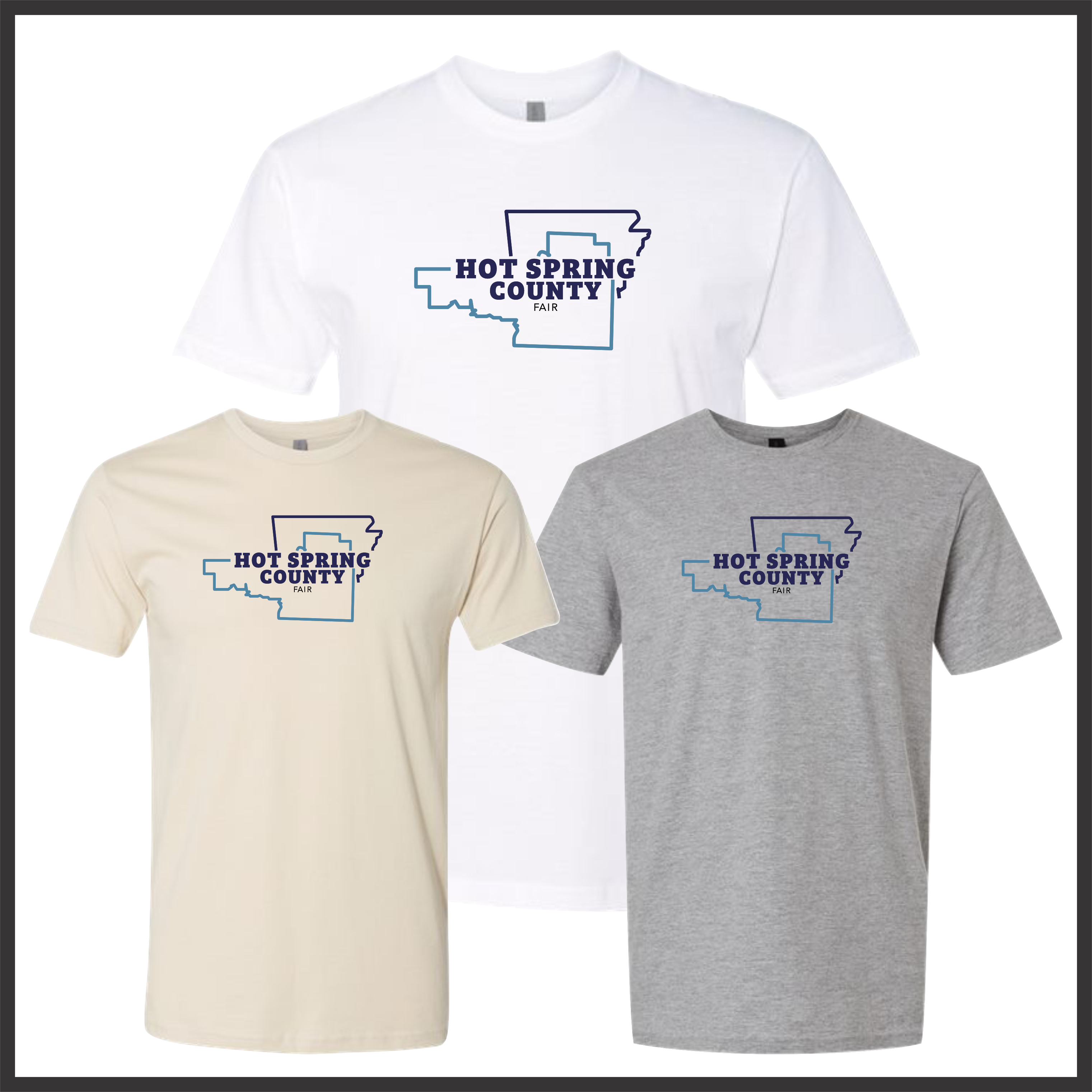 Hot Spring County Fair COUNTY LOGO Short Sleeve Ringspun Cotton T-Shirt