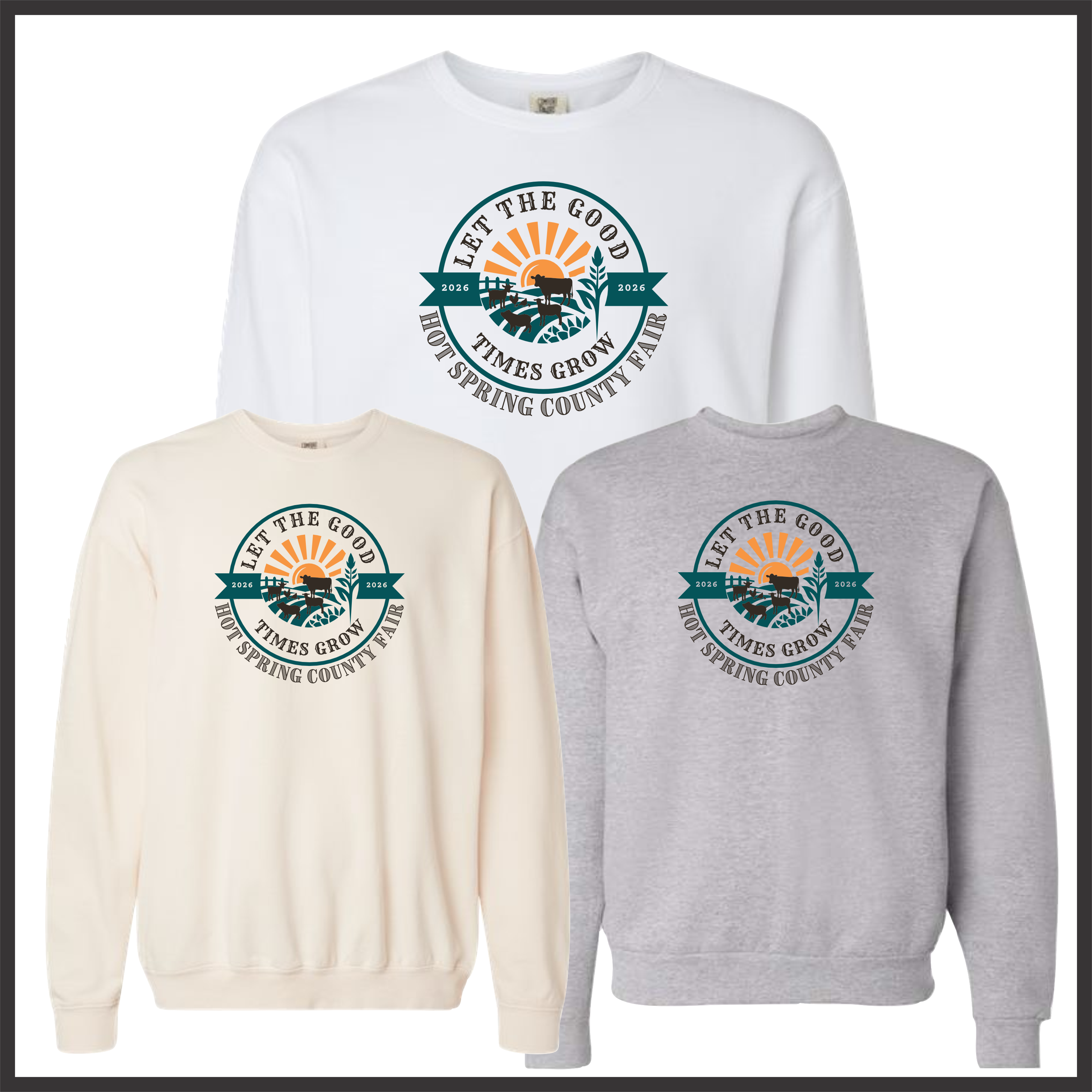 Hot Spring County Fair Cotton Blend Crewneck Sweatshirt