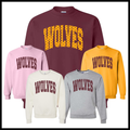 Lake Hamilton Polka Dot Wolves Cotton Blend Crewneck Sweatshirt