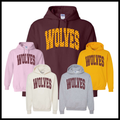 Lake Hamilton Polka Dot Wolves Cotton Blend Hoodie Sweatshirt
