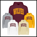 Lake Hamilton Polka Dot Wolves 100% Poly Wicking Fleece Hoodie Sweatshirt