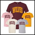 Lake Hamilton Polka Dot Wolves Short Sleeve Ringspun Cotton T-Shirt