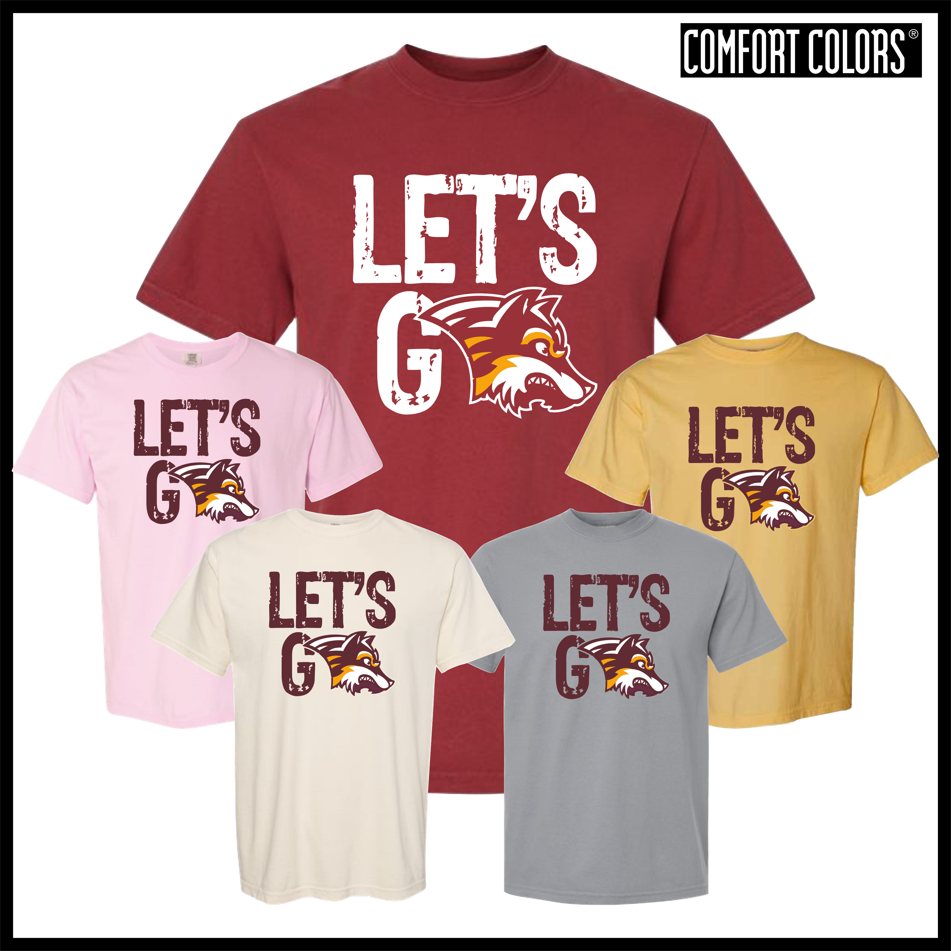 Lake Hamilton Let's Go  Short Sleeve Comfort Colors T-Shirt