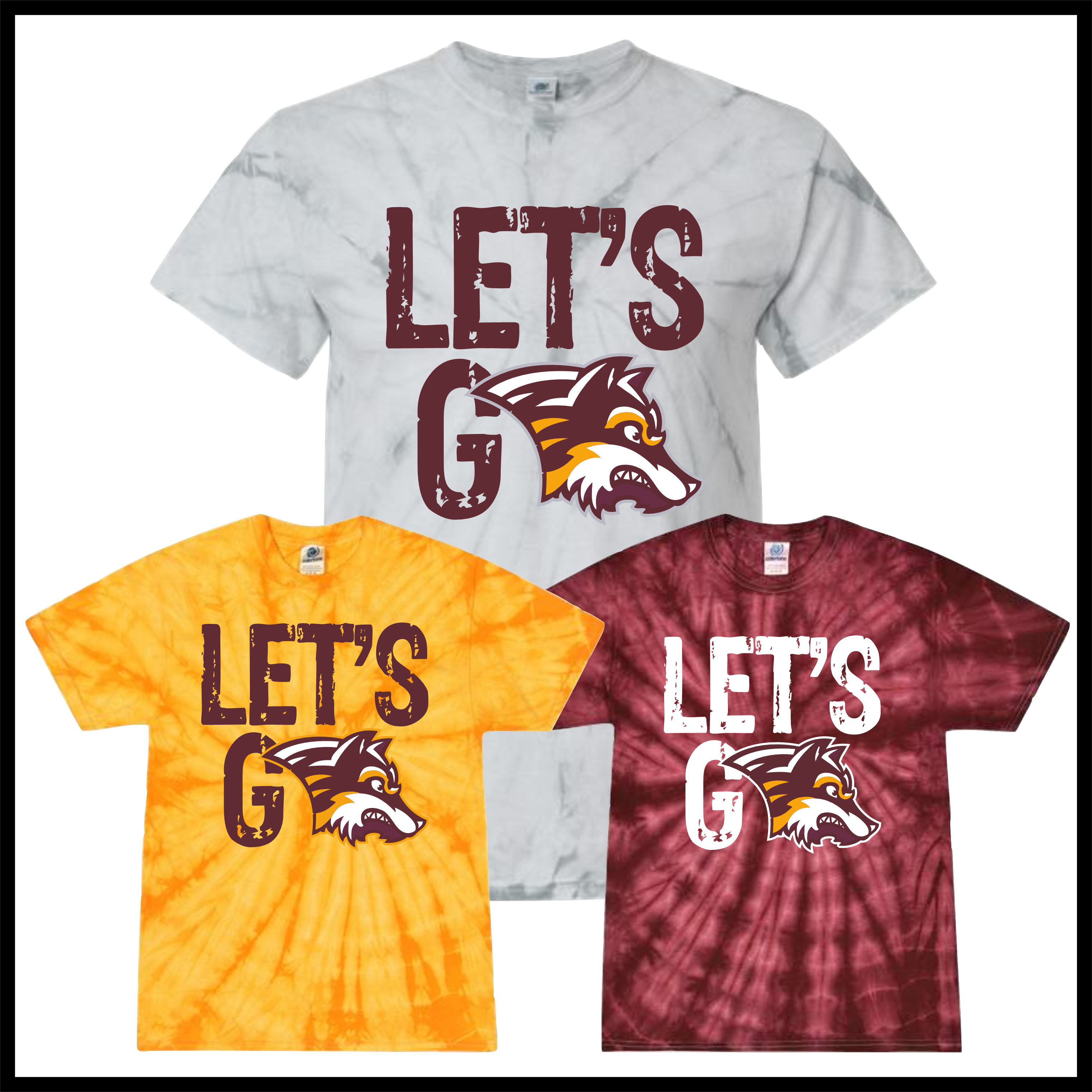 Lake Hamilton Let's Go Short Sleeve Tie Dye Cotton T-Shirt