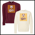 Lake Hamilton Striped Wolves *POCKET* Cotton Crewneck Sweatshirt