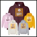 Lake Hamilton Striped Wolves Cotton Blend Hoodie Sweatshirt