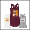 Lake Hamilton Striped Wolves Ringspun Cotton Tank