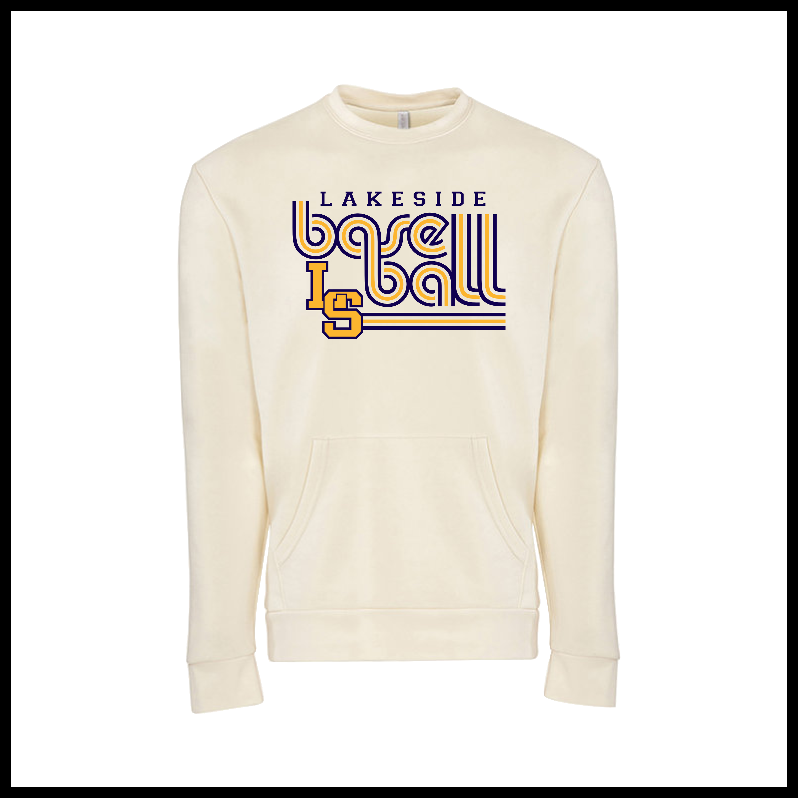 LTBA LS Baseball Cotton Blend *POCKET* Crewneck Sweatshirt