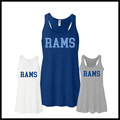 LTBA RAMS Block Text Women's Flowy Racerback Tank