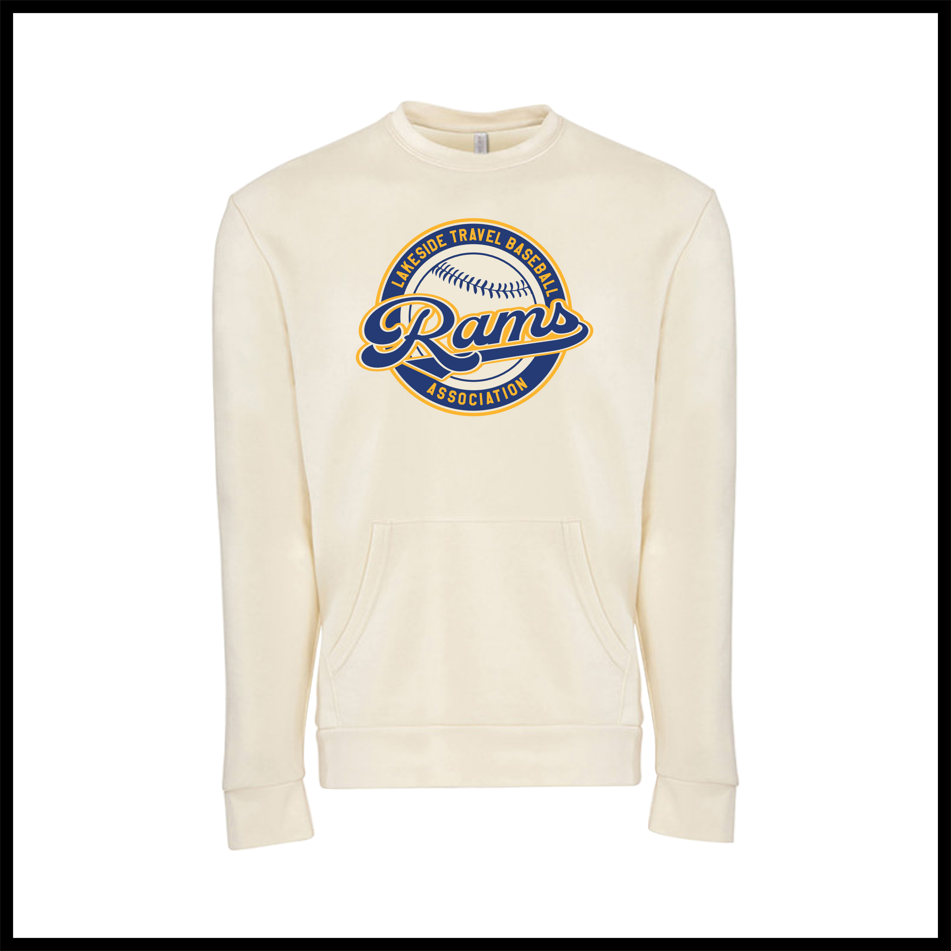 LTBA Rams Baseball Cotton Blend *POCKET* Crewneck Sweatshirt