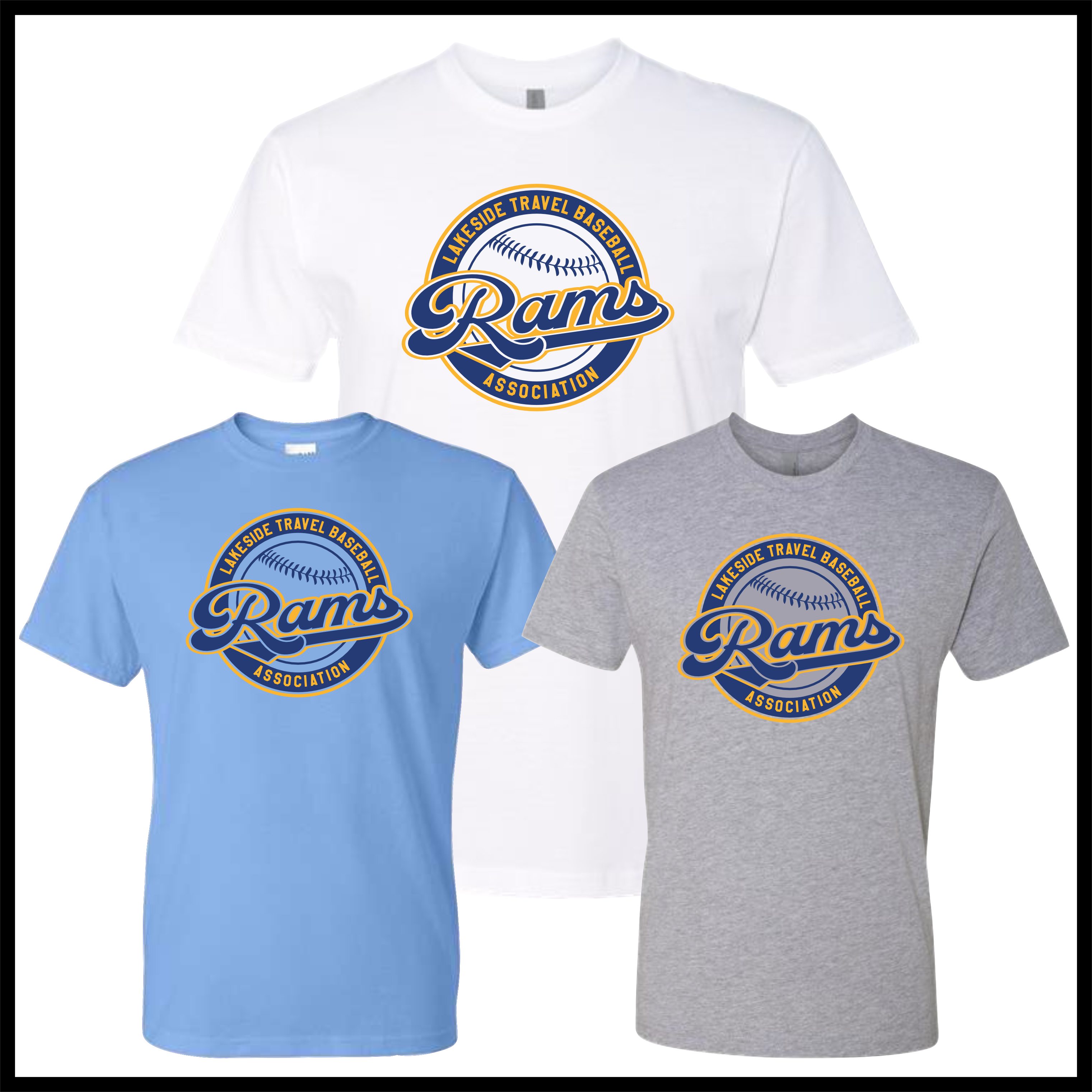 LTBA Rams Baseball Short Sleeve Cotton Blend T-Shirt