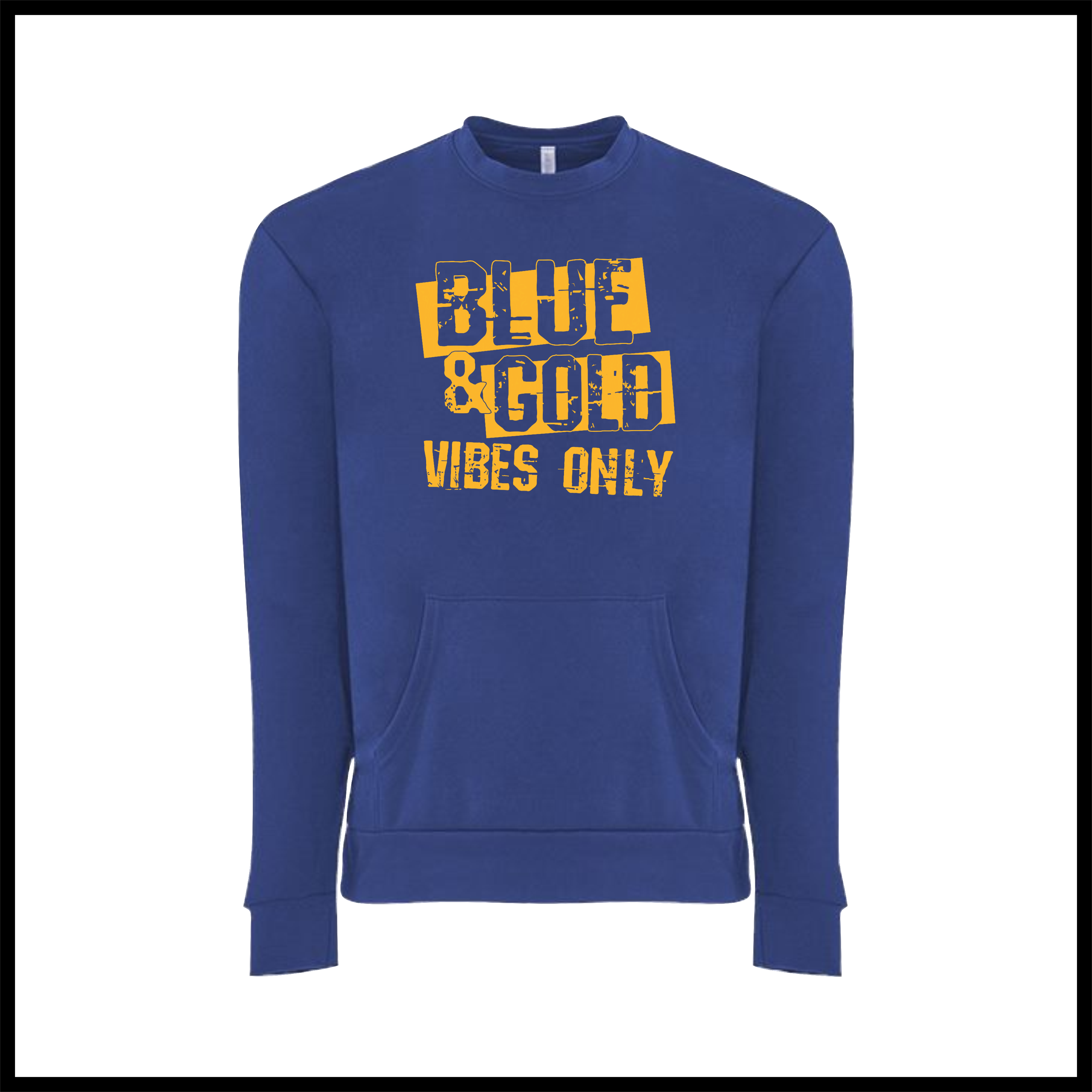 LTBA BLUE & GOLD Cotton Blend *POCKET* Crewneck Sweatshirt
