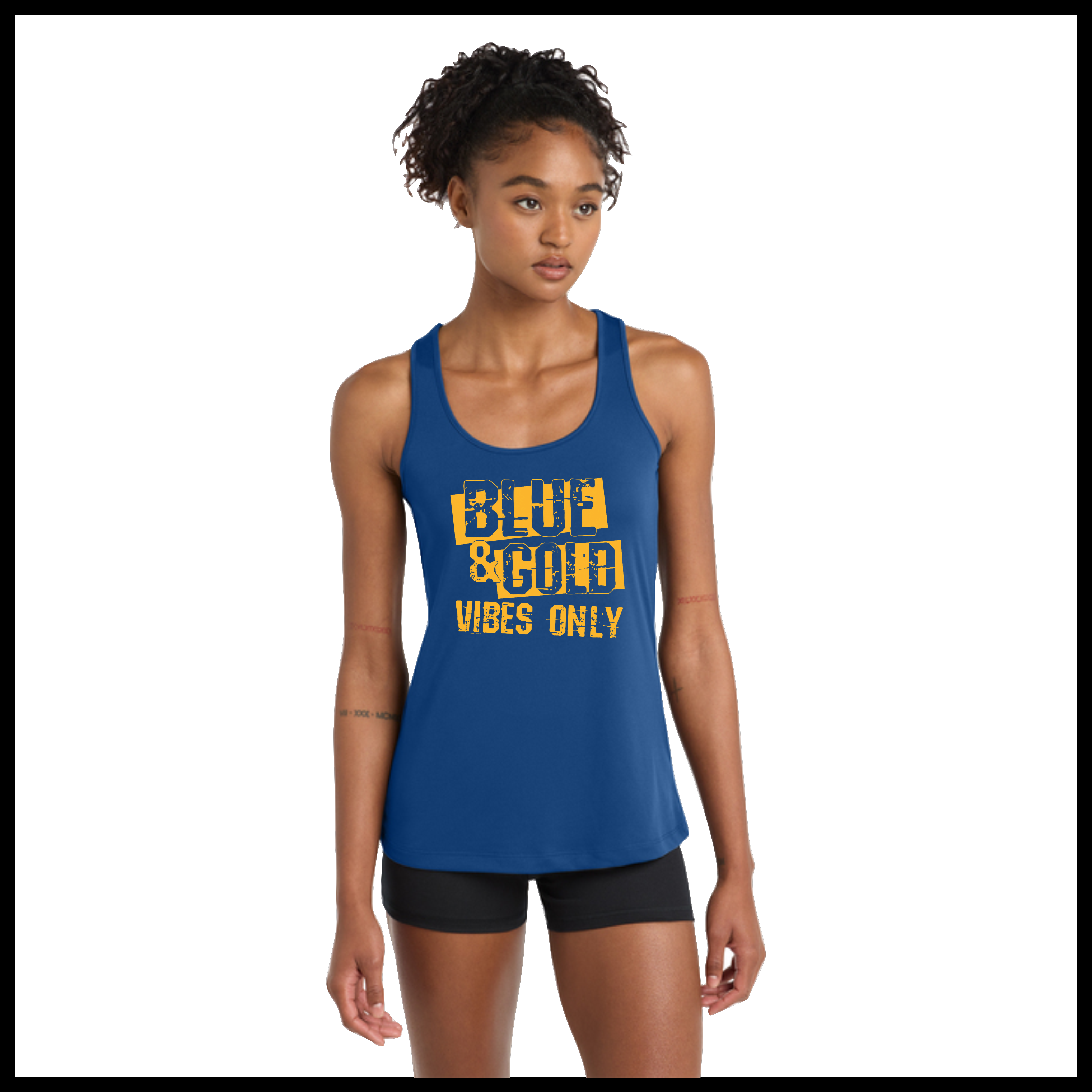 LTBA BLUE & GOLD Ladies 100% Poly Wicking Tank