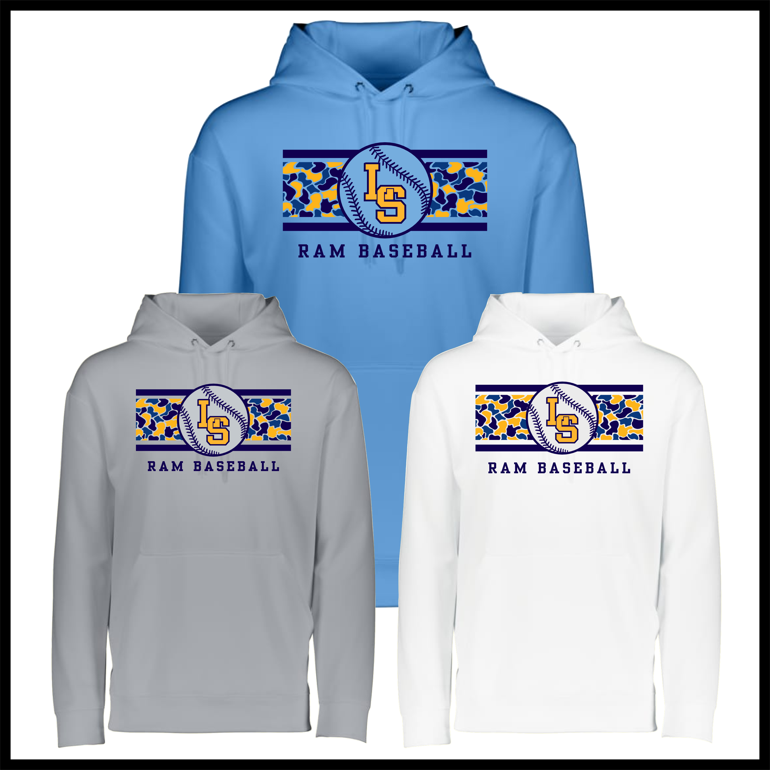 LTBA CAMO PRINT 100% Poly Wicking Hoodie Sweatshirt