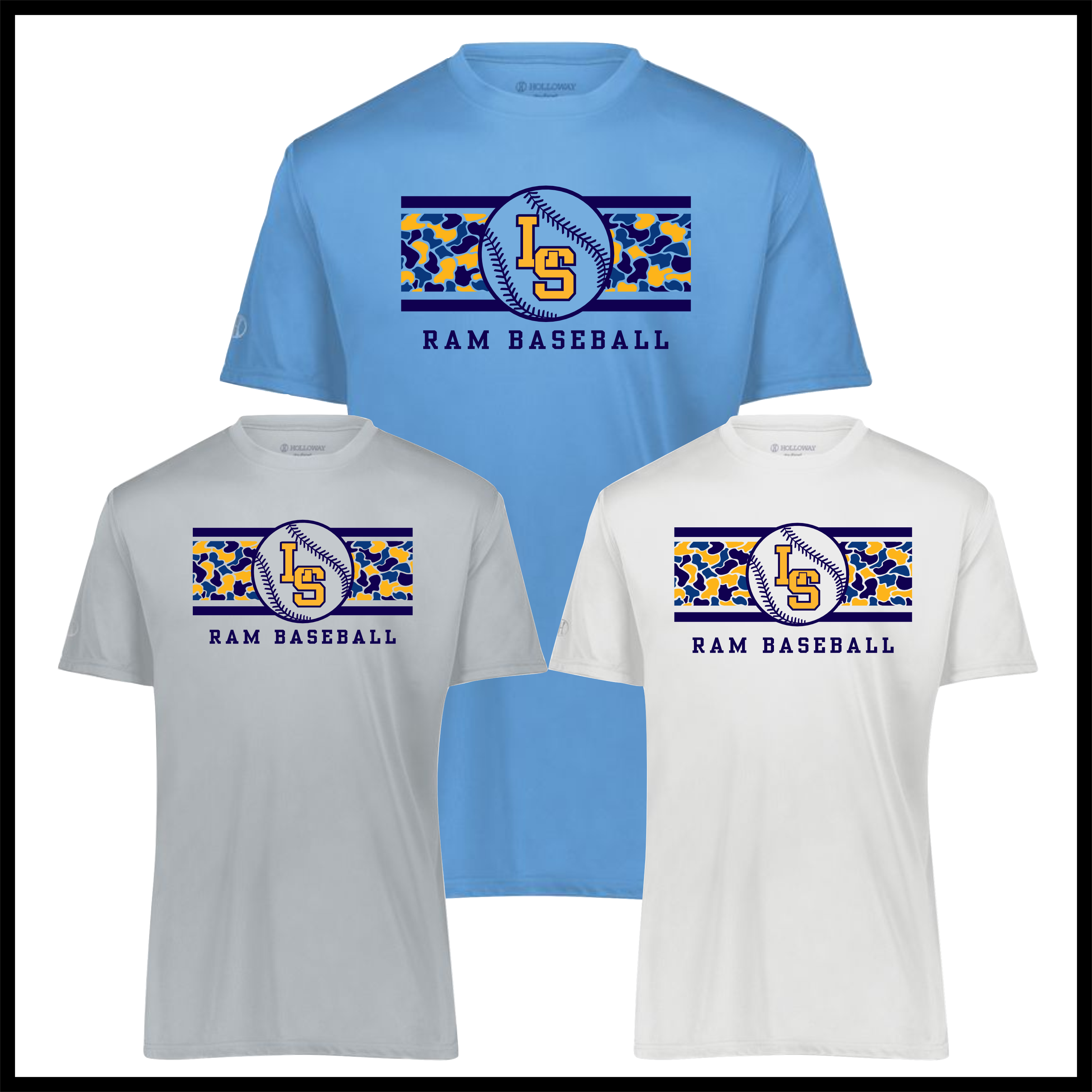 LTBA CAMO PRINT Short Sleeve 100% Poly Wicking T-Shirt