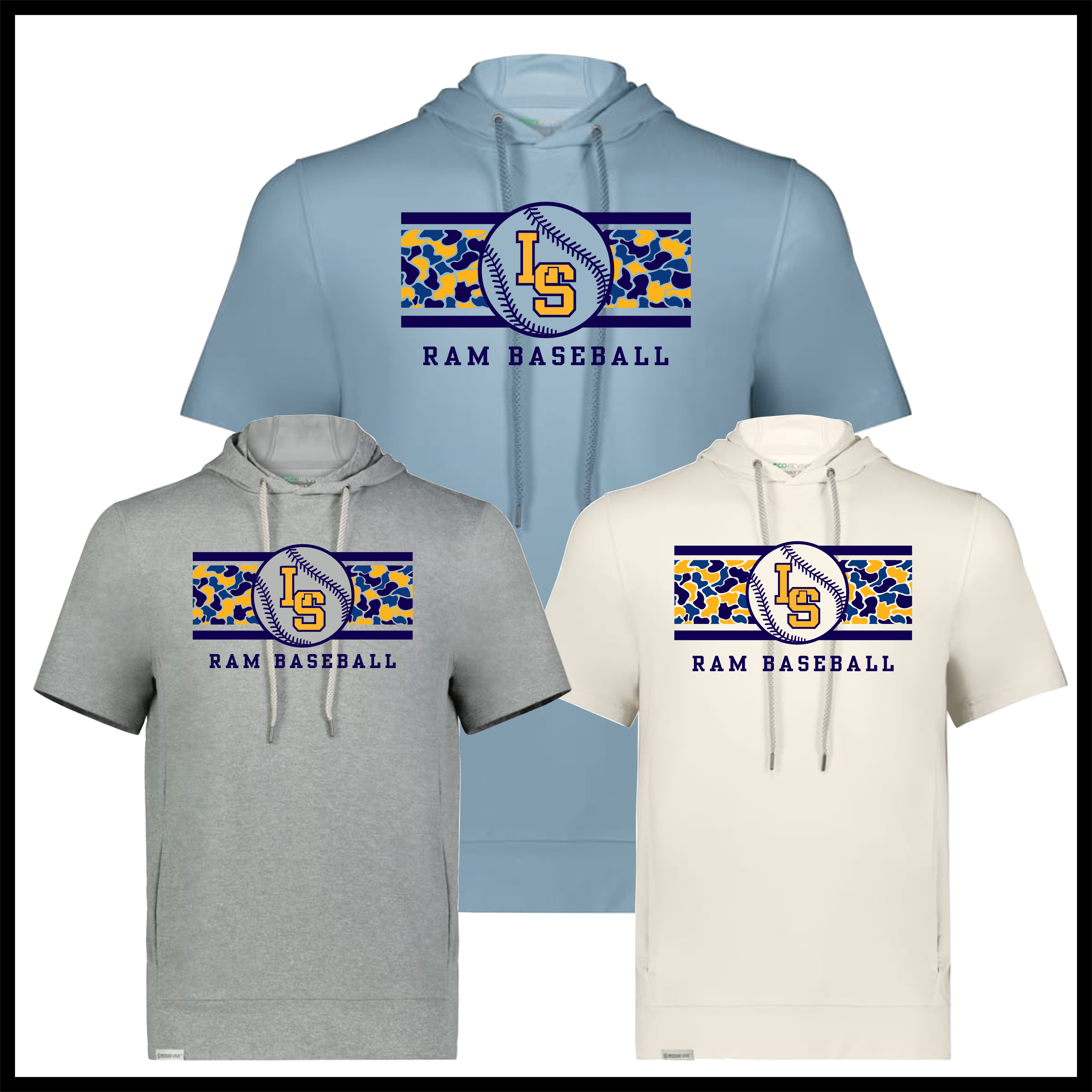 LTBA CAMO PRINT Soft Knit Short Sleeve Hooded Pullover