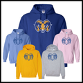 LTBA Distressed Ram Head Cotton Blend Hoodie Sweatshirt