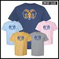 LTBA Distressed Ram Head Short Sleeve Comfort Colors T-Shirt
