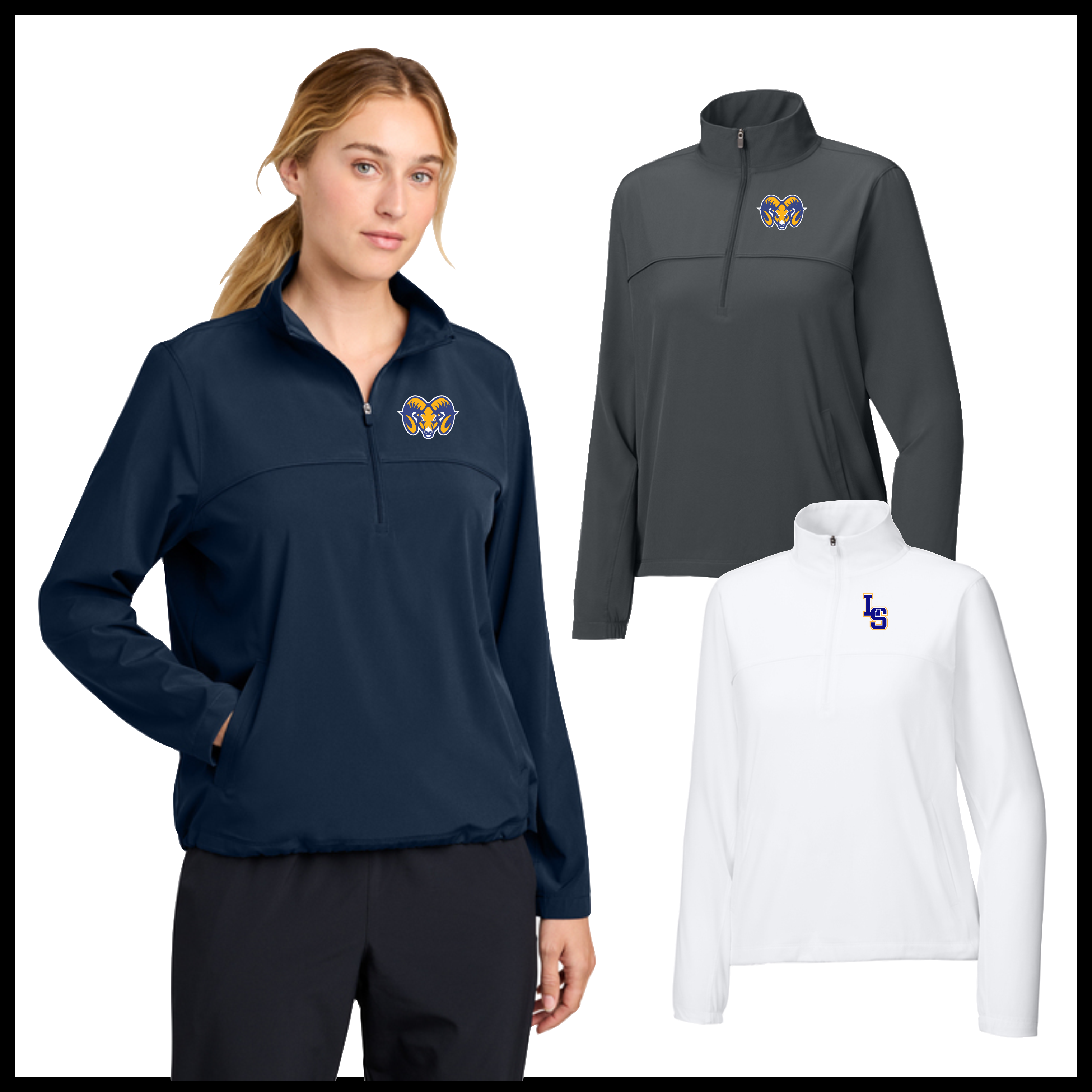 LTBA Ladies Lightweight 1/2 Zip Pullover
