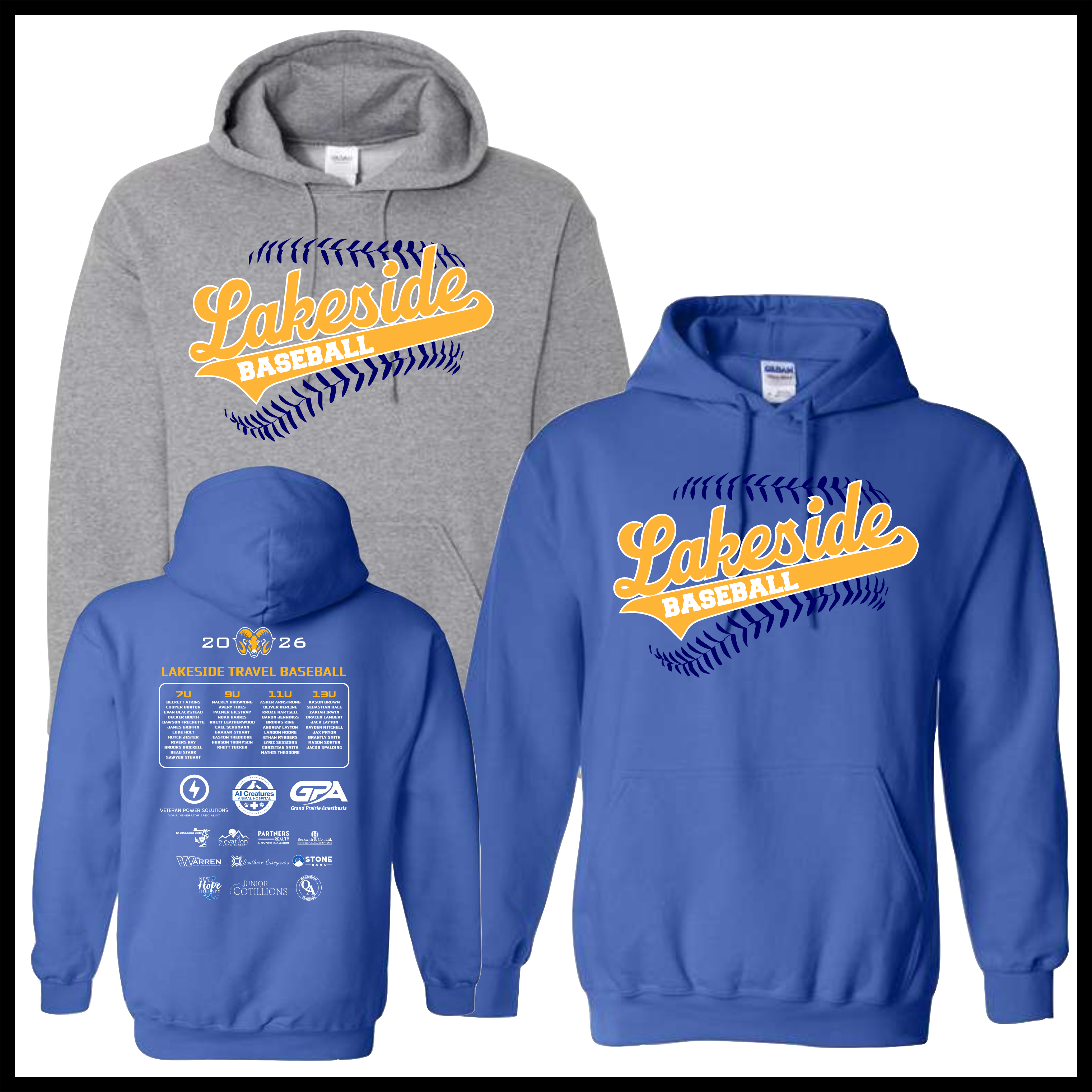 LTBA BASEBALL Cotton Blend Hoodie Sweatshirt