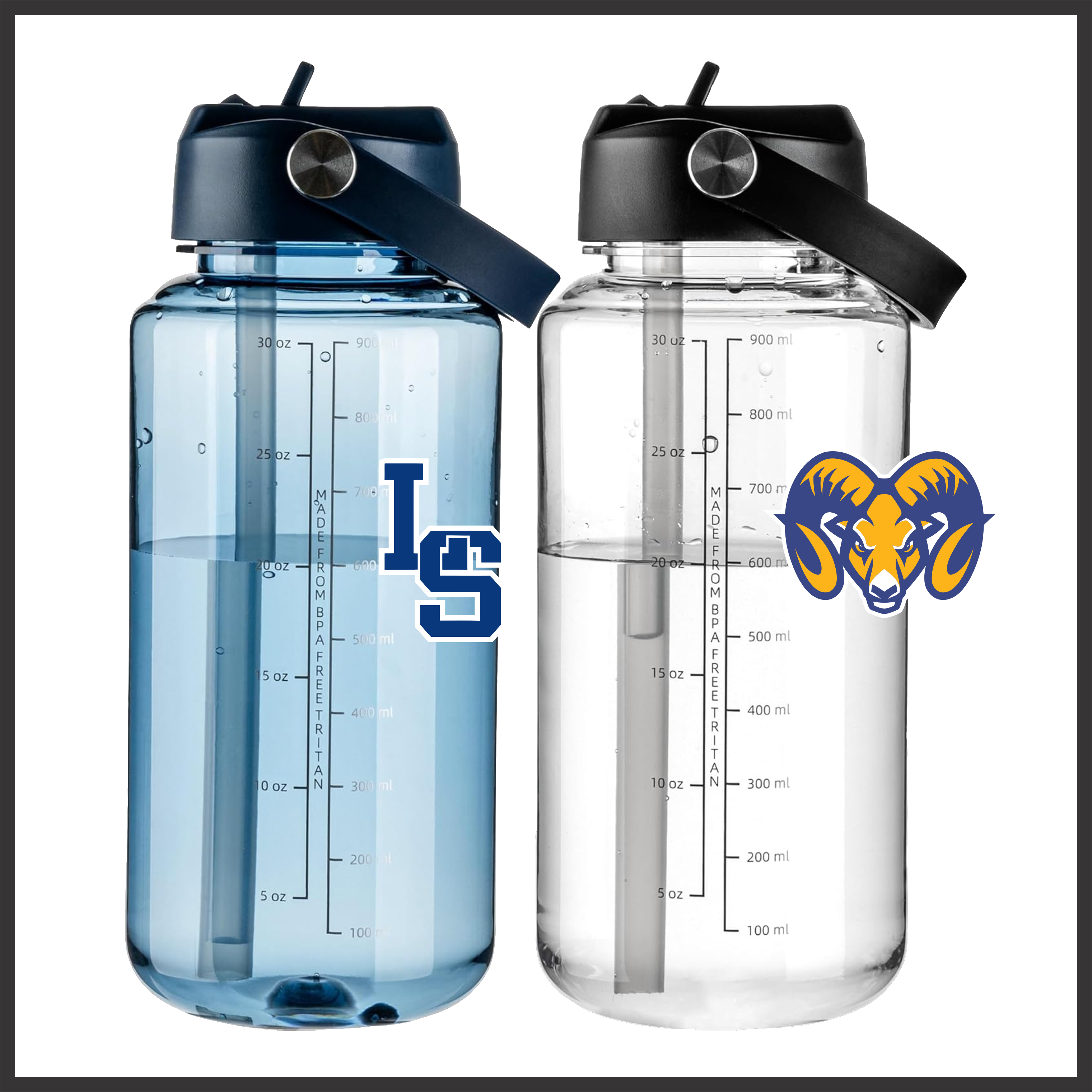 LTBA Wide Mouth BPA-Free Clear Water Bottle (32 oz)