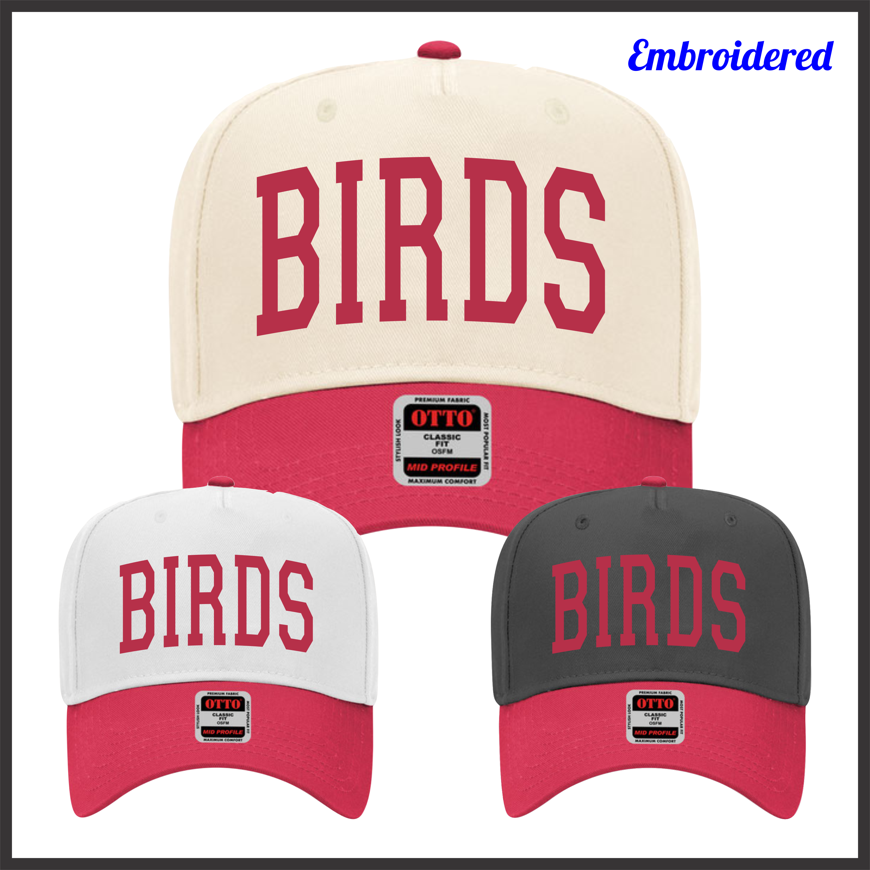 Lady Cardinals BIRDS Text Hat