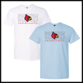 Lady Cardinals CARDINALS STACKED TEXT Short Sleeve Ringspun Cotton T-Shirt