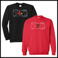 Lady Cardinals FIELD GRID Cotton Blend *POCKET* Crewneck Sweatshirt