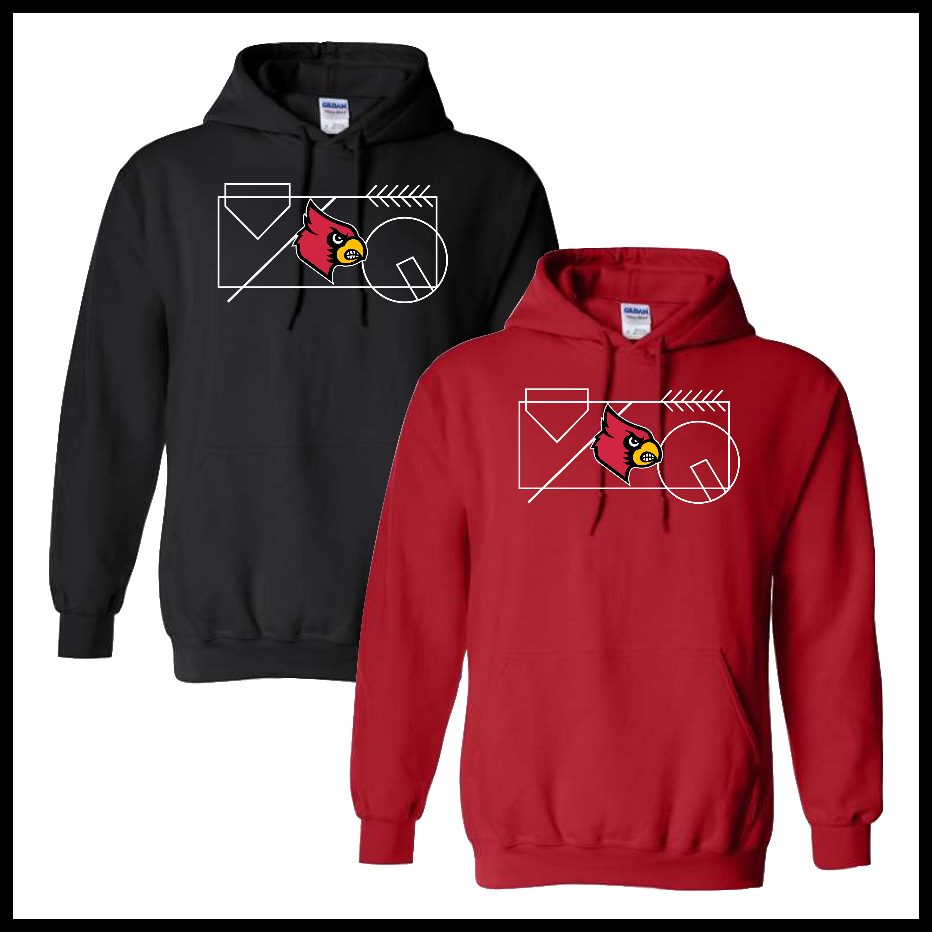 Lady Cardinals FIELD GRID Cotton Blend Hoodie Sweatshirt